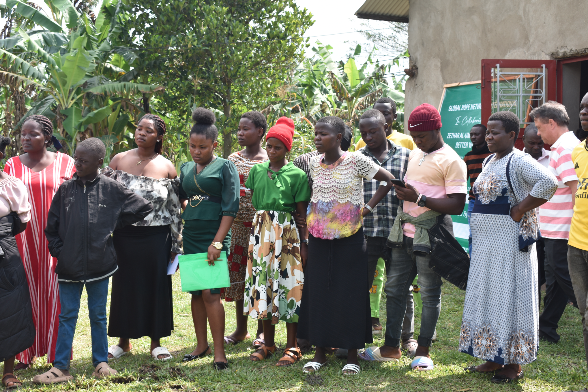 115 women farmers and local leaders at the initial pilot TCD training in Kasese District, December 2025